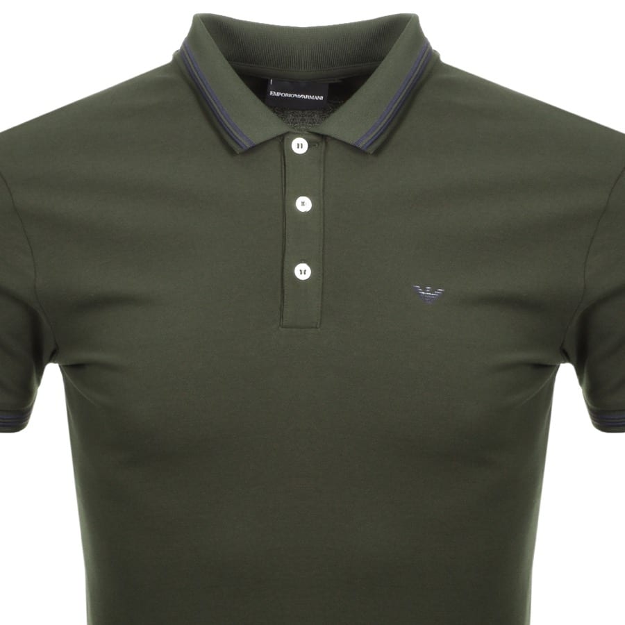 Alternative Image for ProductEmporio Armani Short Sleeved Polo T Shirt Green2